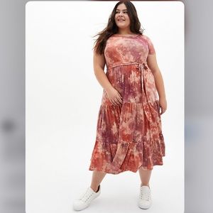 Tie dye midi dress